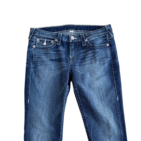 True Religion Women’s Dark Wash Button Pocket Skinny Jeans - Picture 3 of 10